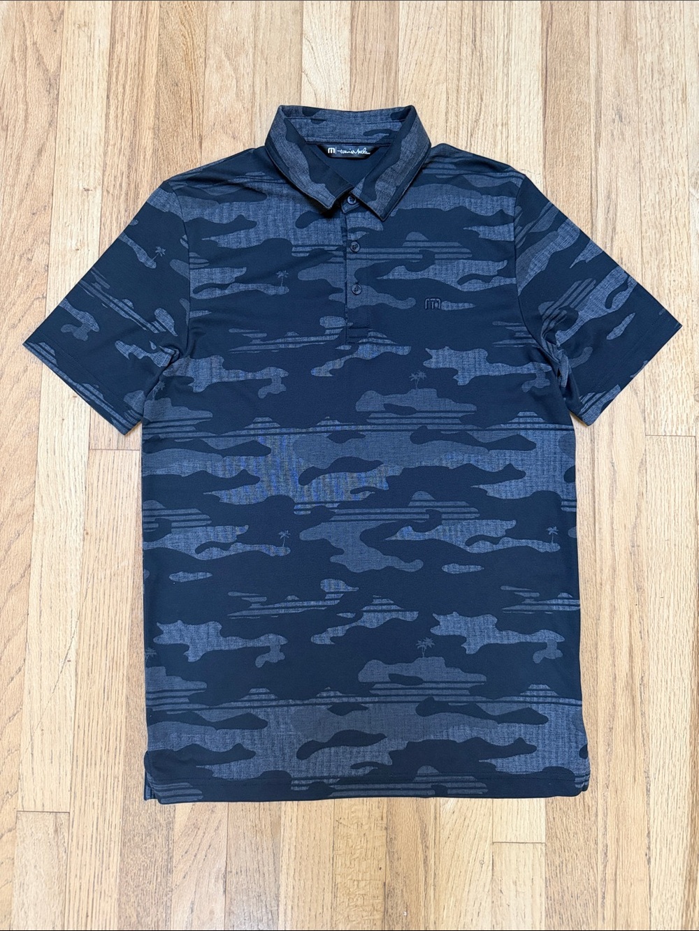 Travis Mathew Men's Black Camo Polo